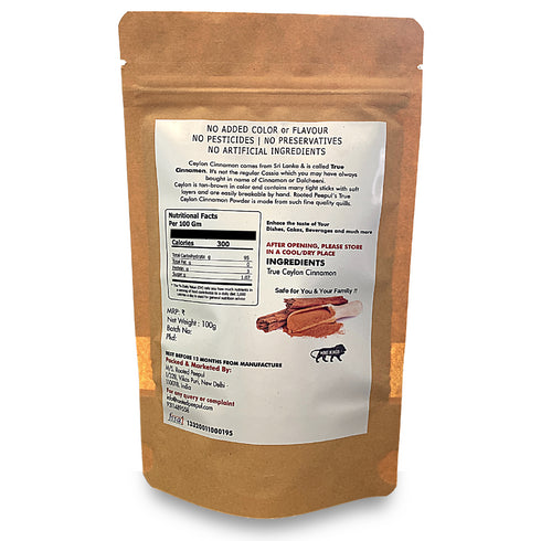 Rooted Peepul True Ceylon Cinnamon Powder
